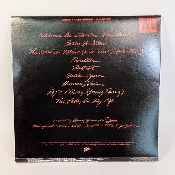 Michael Jackson Thriller Vinyl 1982 CBS Half Speed Master Audiophile LP EX/NM - Picture 7 of 12